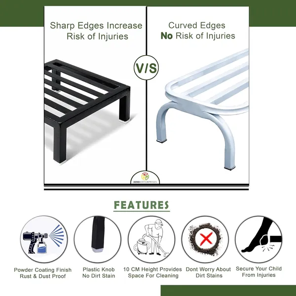 HIND_ENTERPRISES_Heavy_Duty_Large_Planter_Stand_with_Curved_Legs_|_150_Kg_Load_Capacity_|_Powder_Coated_Rust-Proof_Iron_|_Legs_with_Plastic_Knob_|_Curved_Edges_|_Flower,_Planter,_Pot_Stand