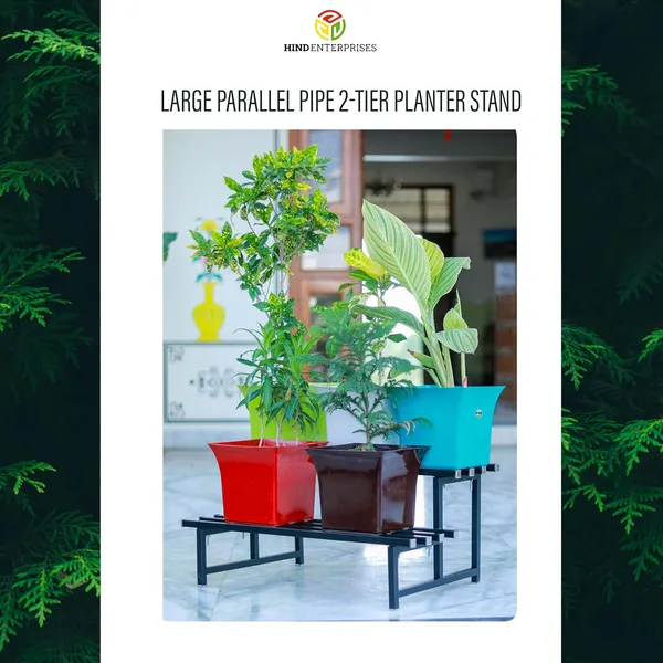 HIND's_Heavy-Duty_Metal_Planter_Stand_|_Indoor_Outdoor_Flower_Pot_Holder_|_Rust-Proof_Iron_Plant_Stand_with_Modern_Design_for_Balcony,_Patio_&_Home_Decor_|_Weight_Capacity_200_KG_(Black-01)