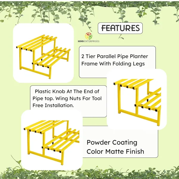 Hind's_Heavy-Duty_Metal_Planter_Stand,_|_Indoor_Outdoor_Flower_Pot_Holder_|_Rust-Proof_Iron_Plant_Stand_with_Modern_Design_for_Balcony,_Patio_&_Home_D�cor_|_Weight_Capacity_200_KG_(Black-01)_(Yellow,_1)