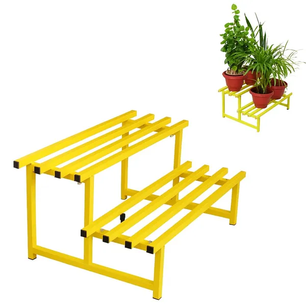 Hind's_Heavy-Duty_Metal_Planter_Stand,_|_Indoor_Outdoor_Flower_Pot_Holder_|_Rust-Proof_Iron_Plant_Stand_with_Modern_Design_for_Balcony,_Patio_&_Home_D�cor_|_Weight_Capacity_200_KG_(Black-01)_(Yellow,_1)