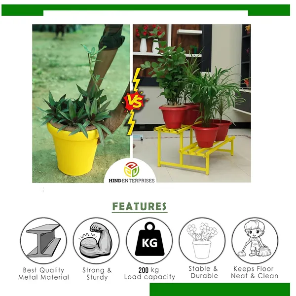 Hind's_Heavy-Duty_Metal_Planter_Stand,_|_Indoor_Outdoor_Flower_Pot_Holder_|_Rust-Proof_Iron_Plant_Stand_with_Modern_Design_for_Balcony,_Patio_&_Home_D�cor_|_Weight_Capacity_200_KG_(Black-01)_(Yellow,_1)