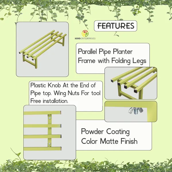 Pista_Green_Powder_Coated_Multipurpose_Large_Parallel_Pipe_Planter_Stand_|_Load_Capacity_150_Kg