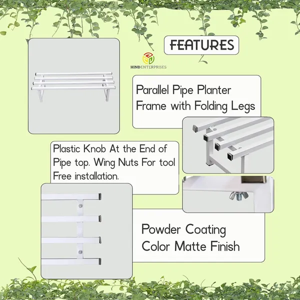 Pack_of_4_White_Powder_Coated_Multipurpose_Large_Parallel_Pipe_Planter_Stand_|_Load_Capacity_150_Kg