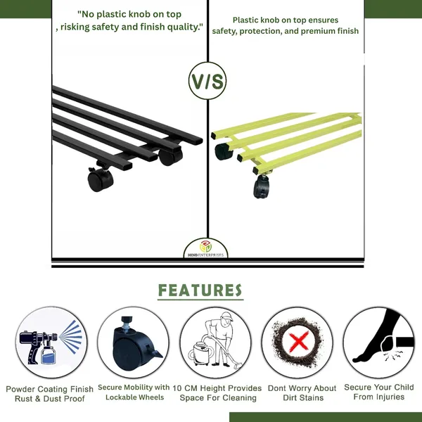Hind's_Parallel_Pipe_Planter_Stand_with_Wheels_|_Heavy-Duty_Metal_Plant_Stand_for_Indoor_&_Outdoor_|_360°_Lockable_Wheels_|_Rust-Resistant,_Space-Saving_Plant_Holder_Weight_Capacity_150_Kg_(Green,_2)