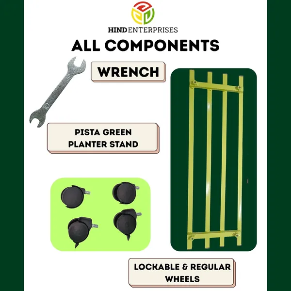Hind's_Parallel_Pipe_Planter_Stand_with_Wheels_|_Heavy-Duty_Metal_Plant_Stand_for_Indoor_&_Outdoor_|_360°_Lockable_Wheels_|_Rust-Resistant,_Space-Saving_Plant_Holder_Weight_Capacity_150_Kg_(Green,_2)