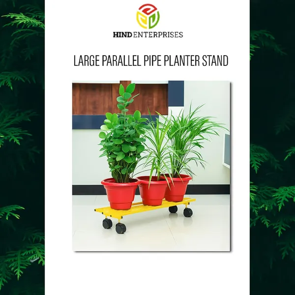 Parallel_Pipe_Planter_Stand_with_Wheels_|_Heavy-Duty_Metal_Plant_Stand_for_Indoor_&_Outdoor_|_360�_Lockable_Wheels_|_Rust-Resistant,_Space-Saving_Plant_Holder_Weight_Capacity_150_Kg_(Black-01)_(Yellow,_4)