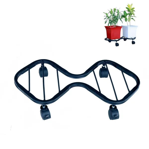 Black_Powder_Coated_Multipurpose_Large_Planter_Stand_with_Wheels_|_Load_Capacity_150_Kg