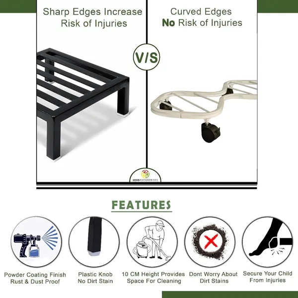 HIND_ENTERPRISES_SS_&_8_Shape_Planter_Stand_with_Wheels_|_100_Kg_Load_Capacity_|_Powder_Coated_|_Easy_Mobility_|_Flower,_Planter,_Pot_Home,_Office,_Garden_and_Lawn_(White,_1)