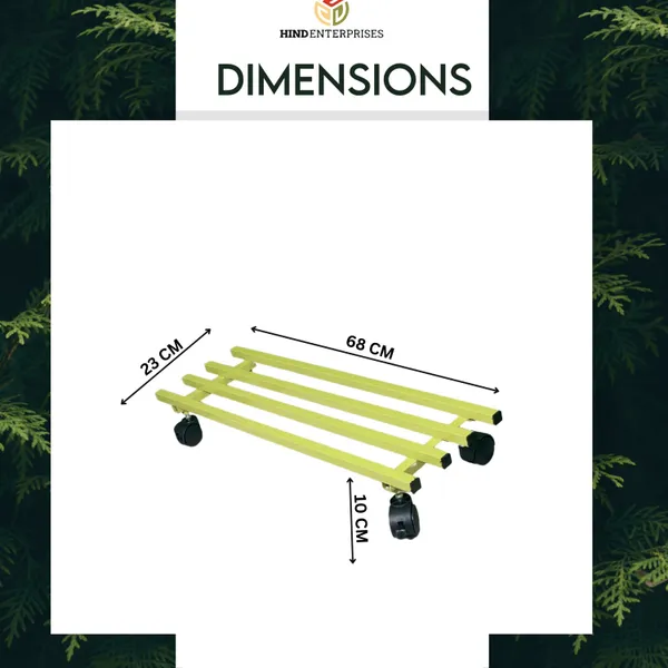 Hind's_Parallel_Pipe_Planter_Stand_with_Wheels_|_Heavy-Duty_Metal_Plant_Stand_for_Indoor_&_Outdoor_|_360°_Lockable_Wheels_|_Rust-Resistant,_Space-Saving_Plant_Holder_Weight_Capacity_150_Kg_(Green,_2)