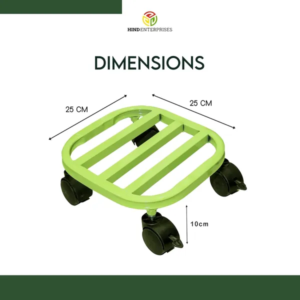 Hind's_Multipurpose_Indoor_and_Outdoor_Planter_or_Pot_Stand_with_Locable_Wheels_for_Easy_Mobility_Durable,_Rust_&_Dust_proof_Powder_Coating_Finish_for_Home,_Balcony,_Garden_And_Lawn_and_nurseries_(Size_25*25*10_CMs)