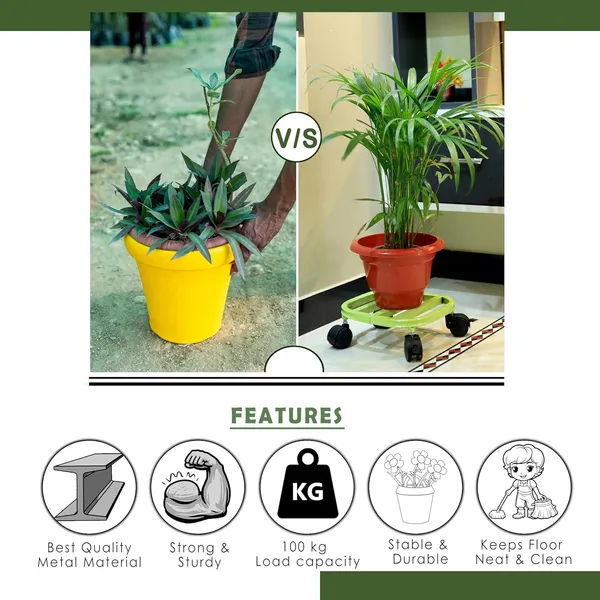 Hind's_Multipurpose_Indoor_and_Outdoor_Planter_or_Pot_Stand_with_Locable_Wheels_for_Easy_Mobility_Durable,_Rust_&_Dust_proof_Powder_Coating_Finish_for_Home,_Balcony,_Garden_And_Lawn_and_nurseries_(Size_25*25*10_CMs)