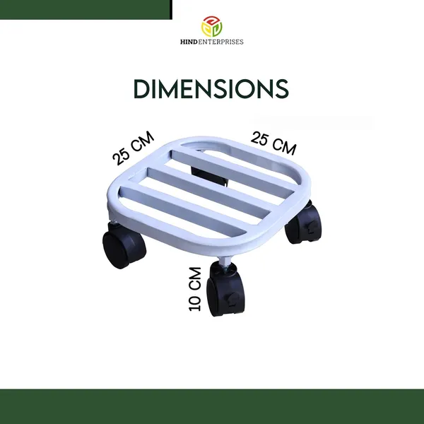 Hind's_Multipurpose_Indoor_and_Outdoor_Planter_or_Pot_Stand_with_Locable_Wheels_for_Easy_Mobility_Durable,_Rust_&_Dust_proof_Powder_Coating_Finish_for_Home,_Balcony,_Garden_And_Lawn_and_nurseries_(Size_25*25*10_CMs)