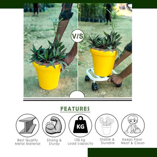 Hind's_Multipurpose_Indoor_and_Outdoor_Planter_or_Pot_Stand_with_Locable_Wheels_for_Easy_Mobility_Durable,_Rust_&_Dust_proof_Powder_Coating_Finish_for_Home,_Balcony,_Garden_And_Lawn_and_nurseries_(Size_25*25*10_CMs)