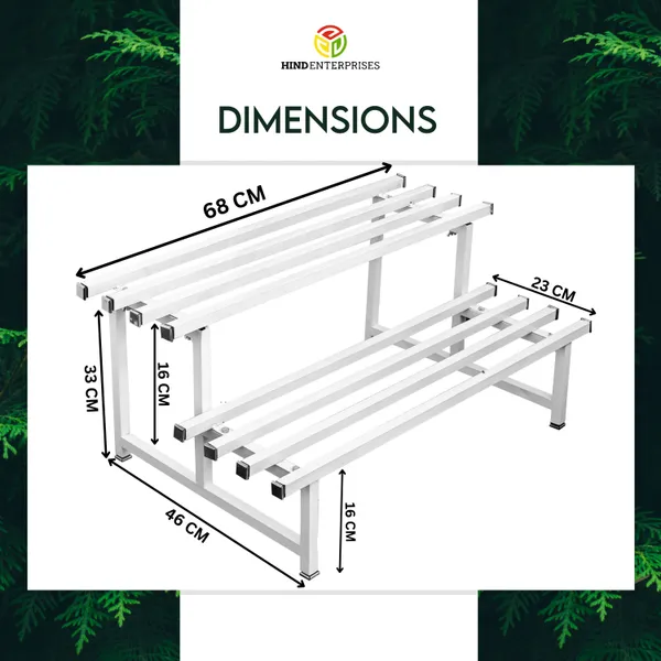 Hind's_White_Multipurpose_2-Tier_Parallel_Pipe_Planter_Stand_|_200_Kg_Load_Capacity_l_Rust_and_Dust_Proof_Powder_Coating_Finish_use_for_Flower,_Planter,_Pot_Stand,_Shoe_Rack,_Storage_Organizer