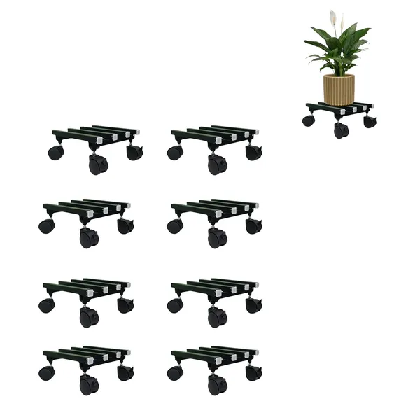 Pack_Of_8_Matte_Black_Single_Parallel_Pipe_Planter_Stand_With_Lockable_Wheels_|_Load_Capacity_100_Kg