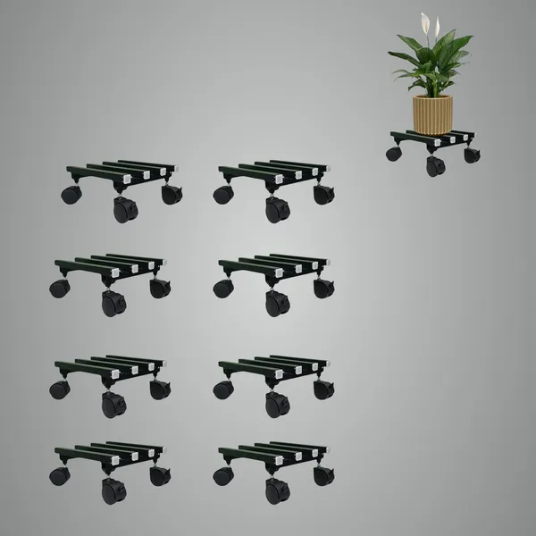 Pack_Of_8_Matte_Black_Single_Parallel_Pipe_Planter_Stand_With_Lockable_Wheels_|_Load_Capacity_100_Kg