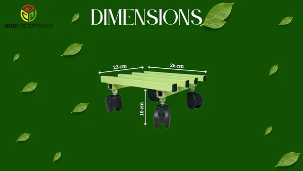 Pack_Of_8__Pista_Green_Single_Parallel_Pipe_Planter_Stand_With_Lockable_Wheels_|_Load_Capacity_100_Kg