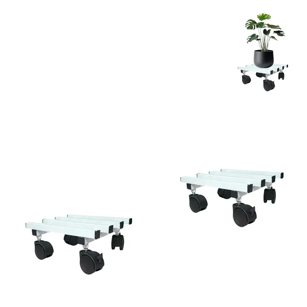 Pack_Of_2_White_Single_Parallel_Pipe_Planter_Stand_With_Lockable_Wheels_|_Load_Capacity_100_Kg