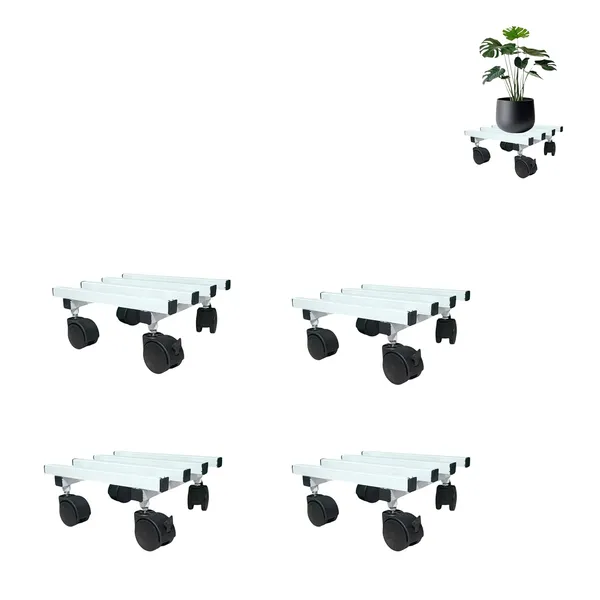 Pack_Of_4_White_Single_Parallel_Pipe_Planter_Stand_With_Lockable_Wheels_|_Load_Capacity_100_Kg