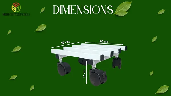 Pack_Of_4_White_Single_Parallel_Pipe_Planter_Stand_With_Lockable_Wheels_|_Load_Capacity_100_Kg