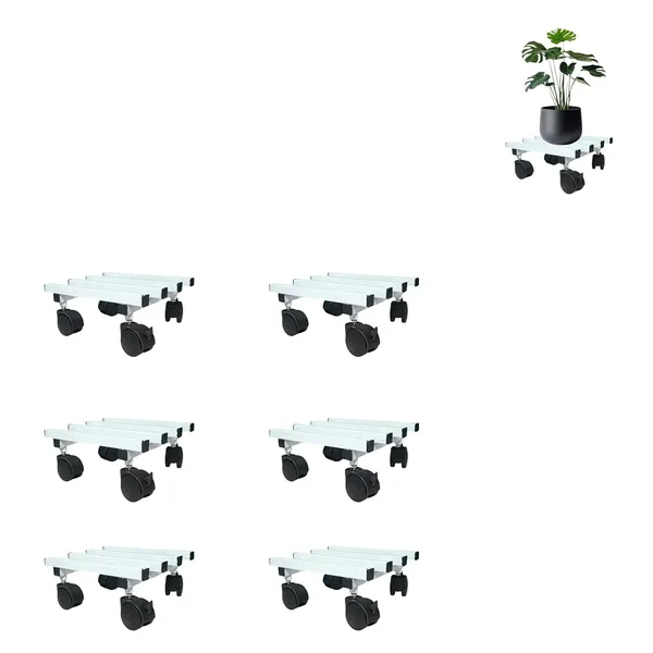 Pack_Of_6_White_Single_Parallel_Pipe_Planter_Stand_With_Lockable_Wheels_|_Load_Capacity_100_Kg