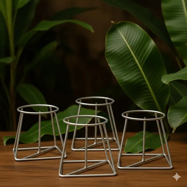 Pack_of_4_Stainless_Steel_Decorative_Banana_Leaf_Holder_Stand_|_Ideal_for_Pooja
