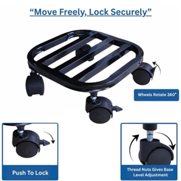 Hind's__Planter_Stand_with__Curved_Edges__Lockable_Wheels_for_Secure_Mobility_|_Load_Capacity_up_to_100kg_Rust_and_Dust_Proof_Matt_Black_Finish