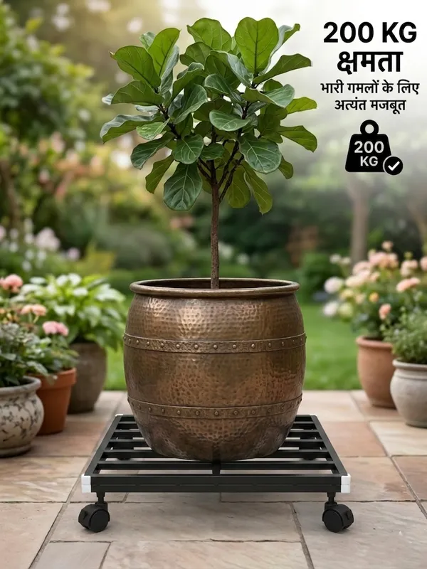 DFSW-B_Hind's__Ultimate_Heavy-Duty_Plant_Caddy_–_Supports_200kg+_with_Ease._multipurpose_Uses_for_Heavy_Load_Movement_|__Rust_and_Dust_Proof_Powder_Coating_Finish_|_Secure_Mobility_With_Lockable_Wheels_|__(_Black_)
