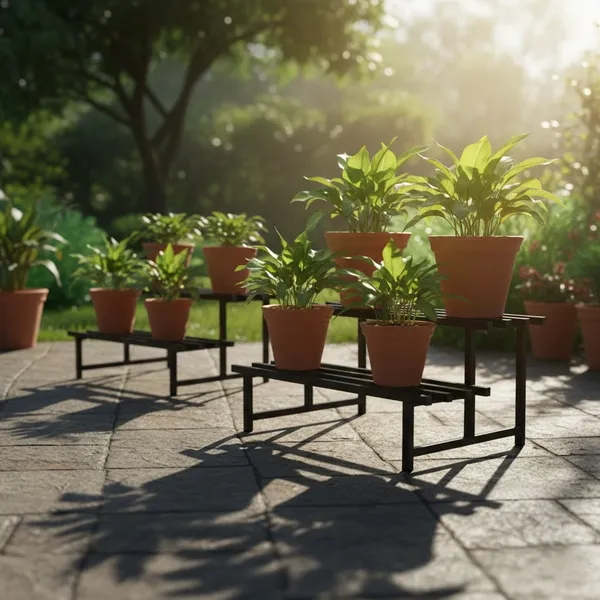 HIND's_Multipurpose_Planter_Stand_With_Black_Powder_Coated_Finish_|_Load_Capacity_200_Kg_l__2-tier_Stand_For_Flower,_Planter,_Shoes_Rack,_Storage_organizer.