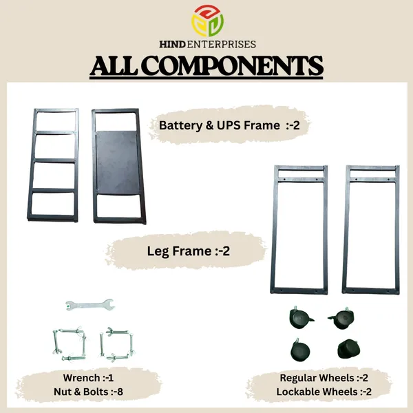 Hind's__Iron_Inverter_Trolley_Stand_for_Home_with_Separate_Battery_Rack_And_Wheels_for_easy_Mobility_(Black)