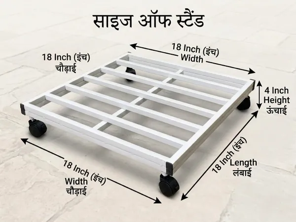 DFSW-W_Hind's__Ultimate_Heavy-Duty_Plant_Caddy_–_Supports_200kg+_with_Ease._multipurpose_Uses_for_Heavy_Load_Movement_|__Rust_and_Dust_Proof_Powder_Coating_Finish_|_Secure_Mobility_With_Lockable_Wheels_|__(_White_)