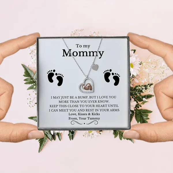 Brass_To_My_Mommy_-_Baby_Feet_Heart_Pendant_Necklace_Gift_Set