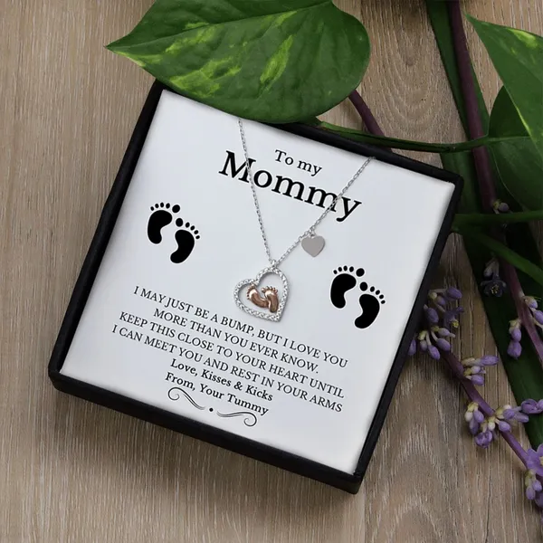 Brass_To_My_Mommy_-_Baby_Feet_Heart_Pendant_Necklace_Gift_Set
