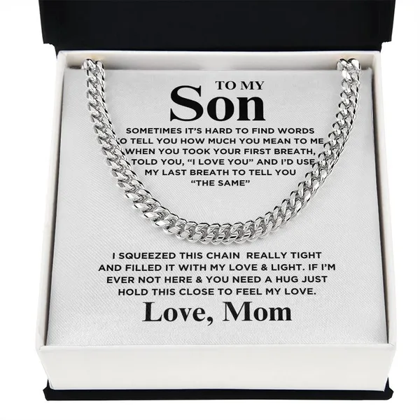 Brass_Unbreakable_Bonds_:_Son_Cuban_Link_Chain_-_Mahagony_Box