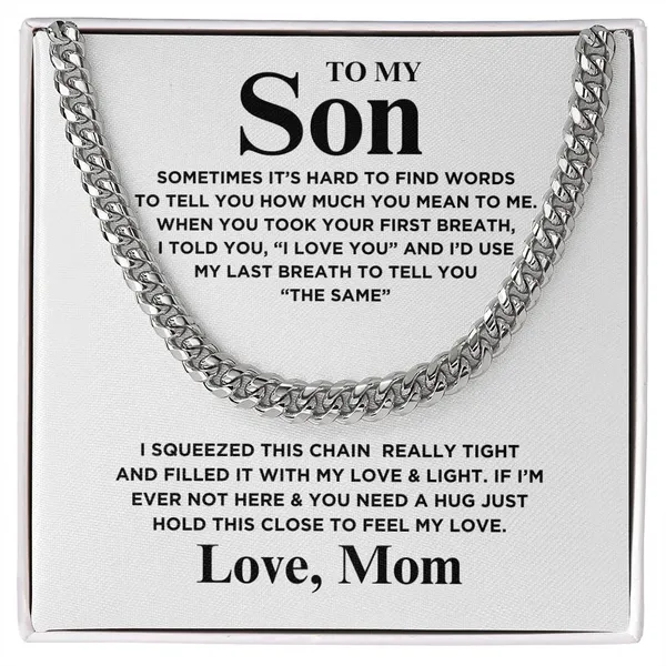 Brass_Unbreakable_Bonds_:_Son_Cuban_Link_Chain_-_Mahagony_Box
