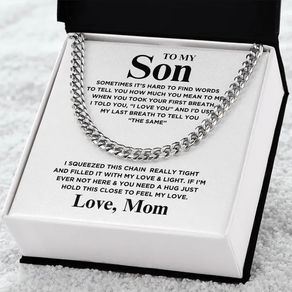 Brass_Unbreakable_Bonds_:_Son_Cuban_Link_Chain_-_Mahagony_Box