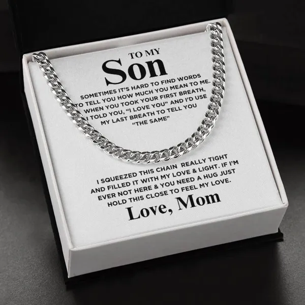 Brass_Unbreakable_Bonds_:_Son_Cuban_Link_Chain_-_Mahagony_Box