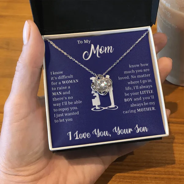 Brass_To_My_Loved_Mother_Love_Knot_Necklace