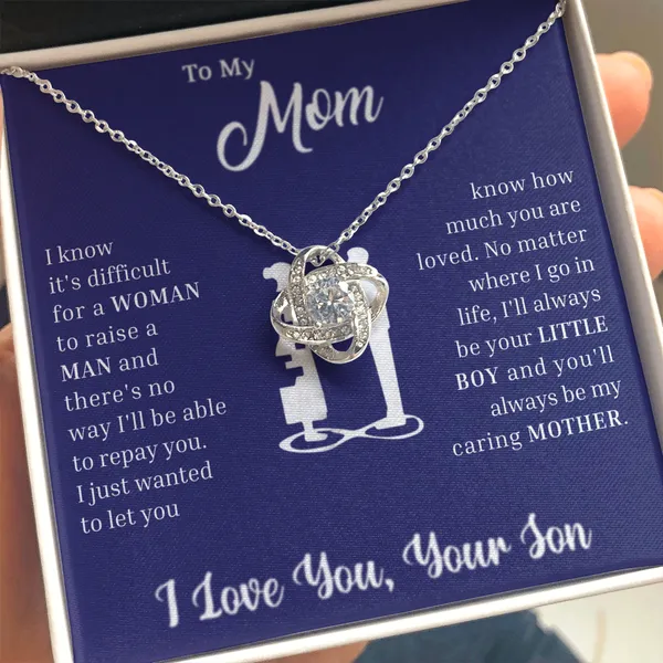 Brass_To_My_Loved_Mother_Love_Knot_Necklace