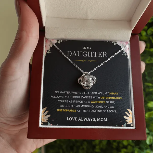 Brass_Infinite_Love_-_Daughter's_Love_Knot_Necklace_From_Mother_-_Standard_Gift_Box