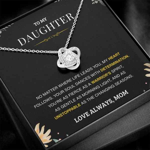 Brass_Infinite_Love_-_Daughter's_Love_Knot_Necklace_From_Mother_-_Standard_Gift_Box