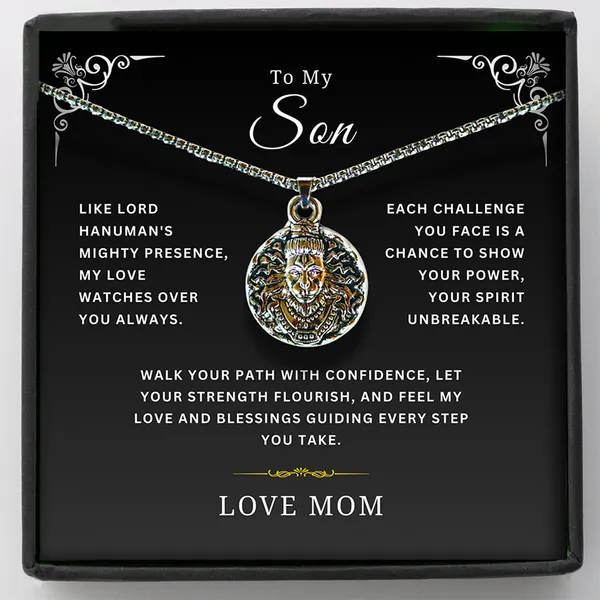 Brass_To_My_Son_-_Hanumanji_Strength_Silver_Pendent_-_Standard_Gift_Box