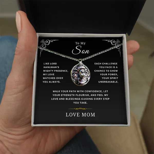Brass_To_My_Son_-_Hanumanji_Strength_Silver_Pendent_-_Standard_Gift_Box