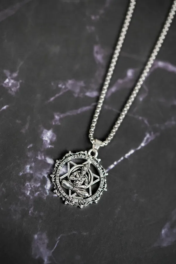 Brass_Sterling_Silver_Hanuman_Pendant_Necklace_for_Son_-_Strength_&_Protection_Gift_from_Mom_&_Dad