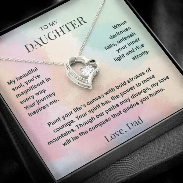 Brass_To_My_Dearest_Daughter_Forever_Love_Necklace_From_Dad_-_Endless_Love_-_Standard_Gift_Box