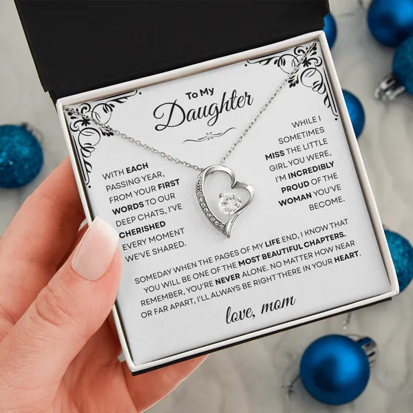 Brass_Forever_Love_Necklace_Meaningful_Gift_from_Mom_to_Daughter_|_CZ_Heart_Pendant