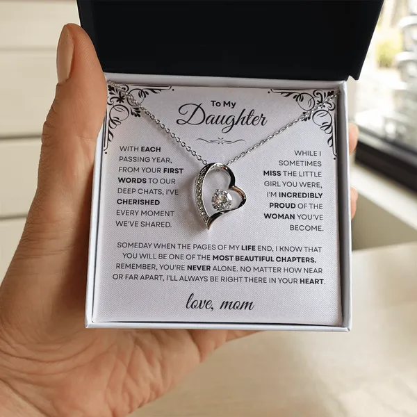 Brass_Forever_Love_Necklace_Meaningful_Gift_from_Mom_to_Daughter_|_CZ_Heart_Pendant