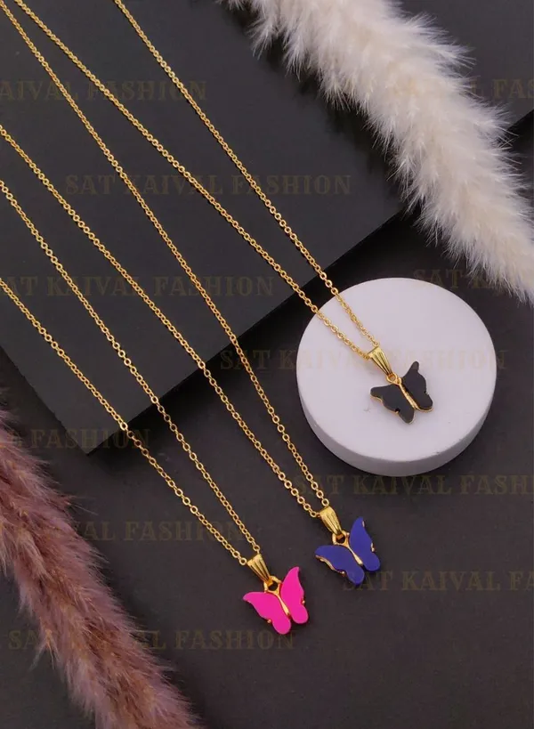 Fancy_Gold-Plated_Butterfly_Pendant_Chain_Combo_for_Women_&_Girls_|_Elegant_Butterfly_Necklace