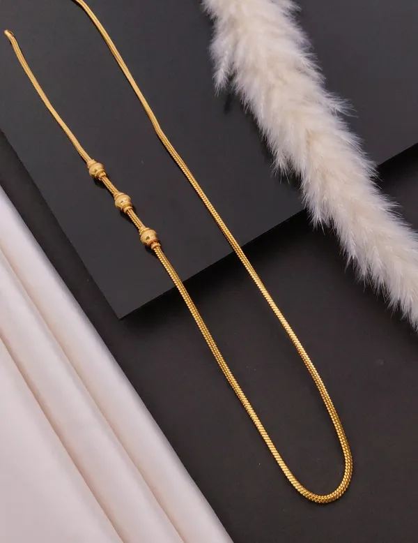 High_Quality_Mop_M.S_chain_for_women,_featuring_a_traditional_design_with_1-gram_gold_plating_over_Brass.__Stylish_High_Gold_Plated_24_inch