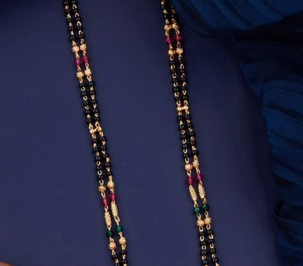Elegant_&_Premium_Quality_Gold-Plated_Double_Strand_Mangalsutra_With_Golden_Pearl_Drops_For_Women